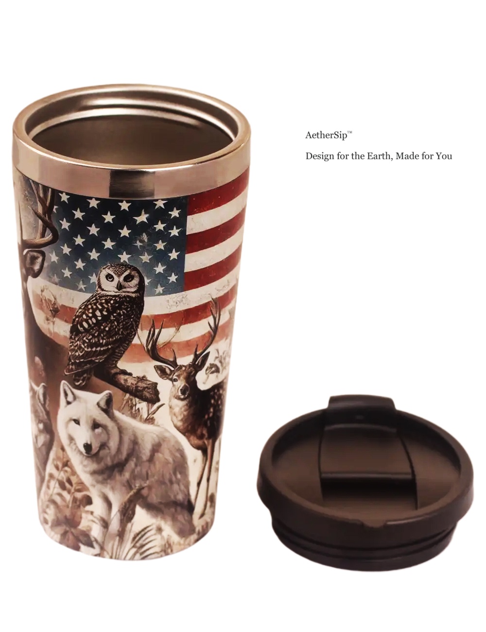 Animal-Themed Travel Mug Side View