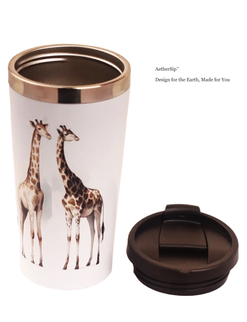 Giraffe-Themed Coffee Mug Side View