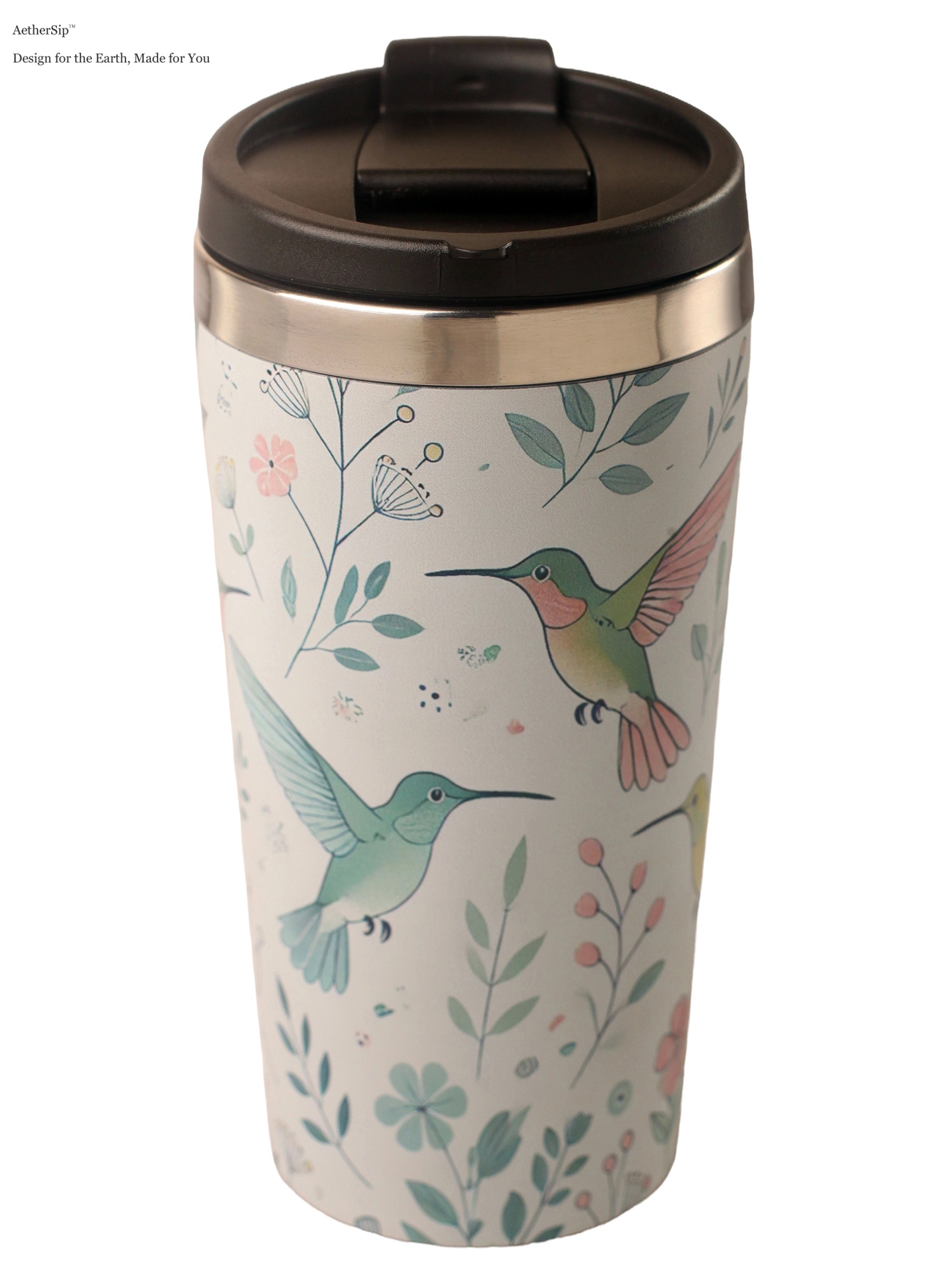 Hummingbird-Themed Travel Mug Alternate View 1