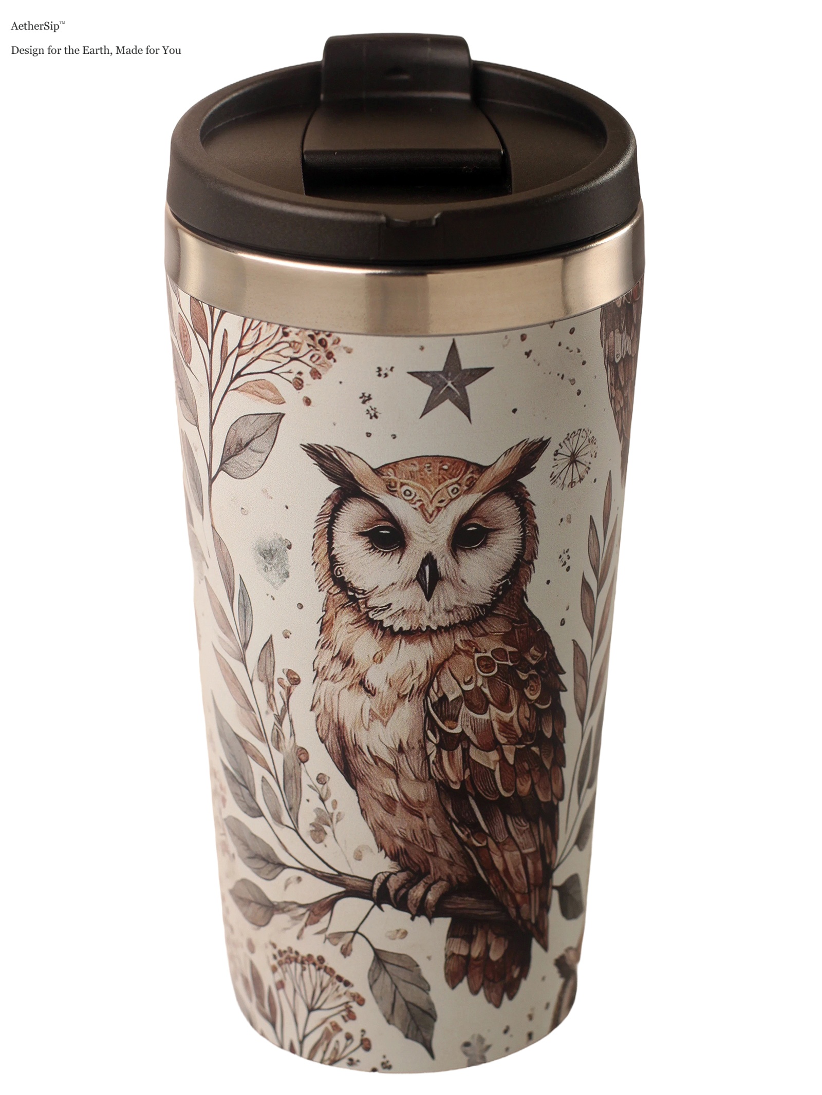 Owl-Themed Travel Mug Alternate View 1