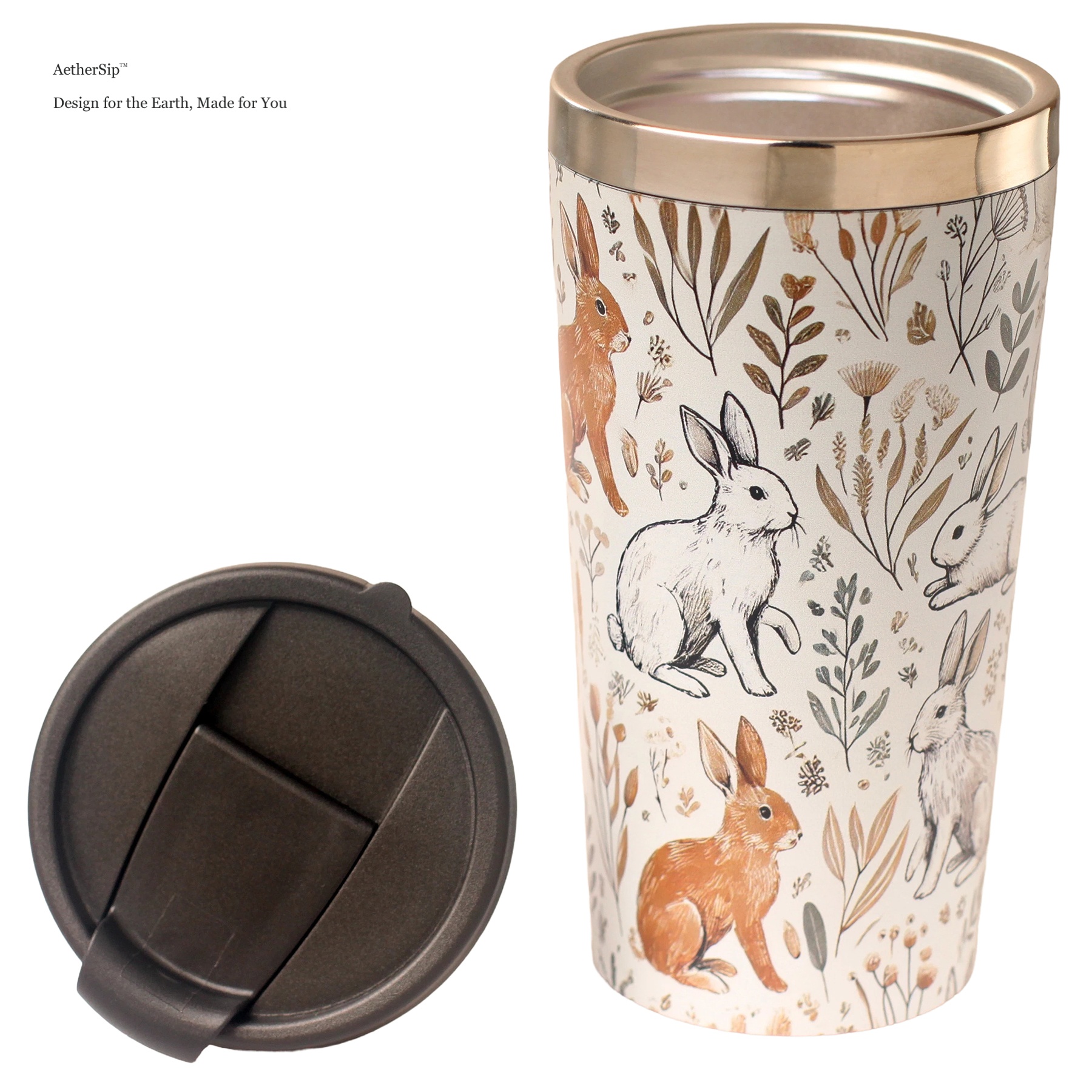 Rabbit-Themed Travel Mug Alternate View 2