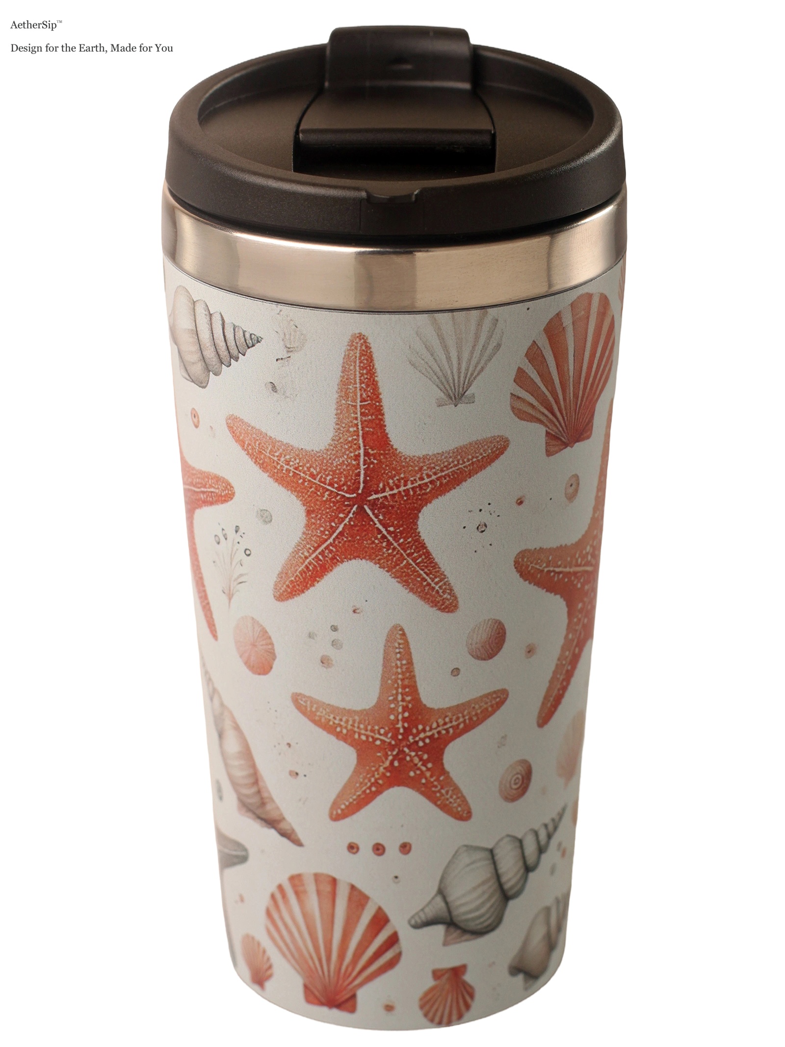 Starfish-Themed Travel Mug Alternate View 1