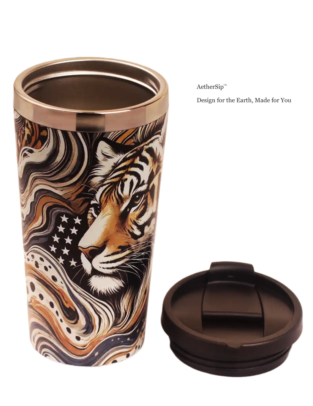 Animal Print-Themed Travel Mug Side View