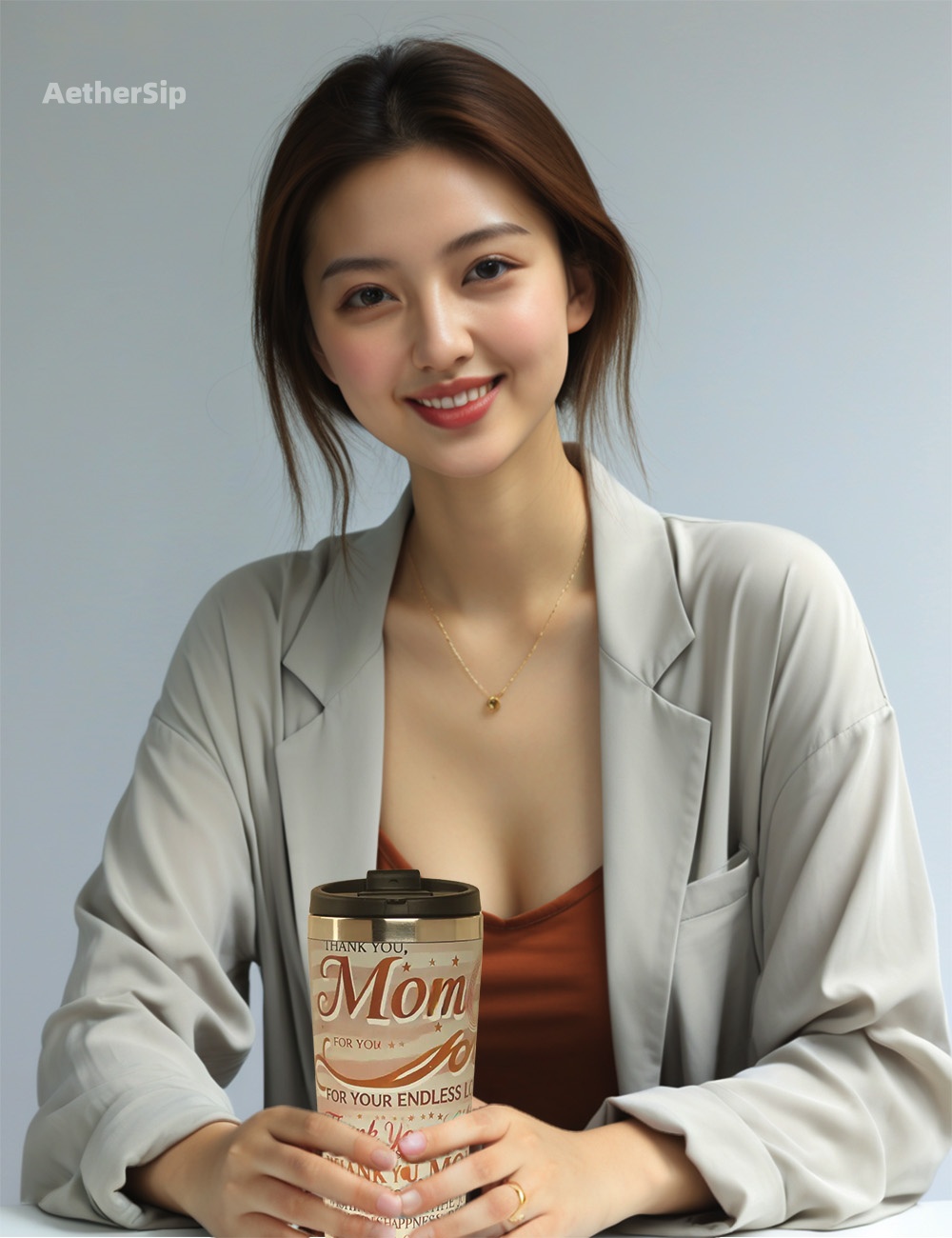 Mother's Blessing-Themed Travel Mug Alternate View 3