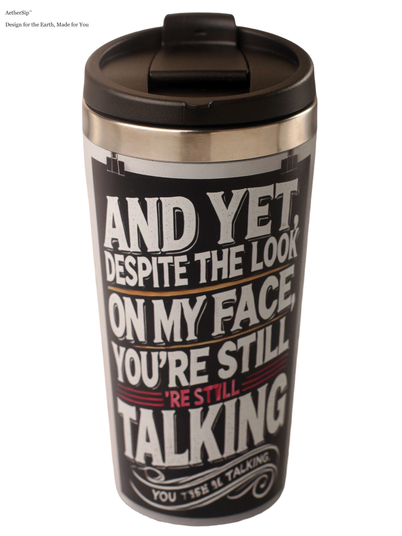 Humor-Themed Travel Mug Alternate View 1