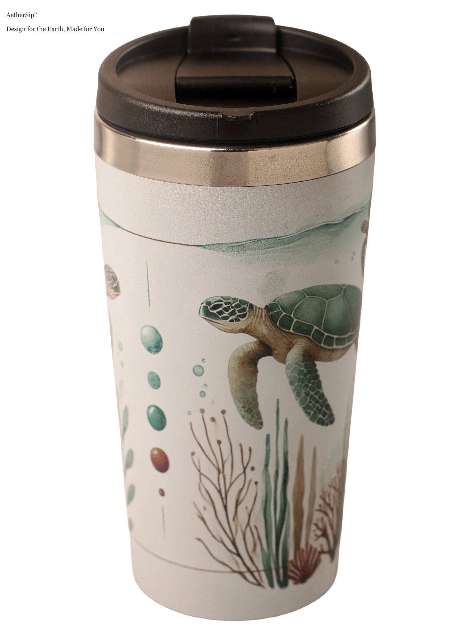 Sea Turtle-Themed Travel Mug Alternate View 1