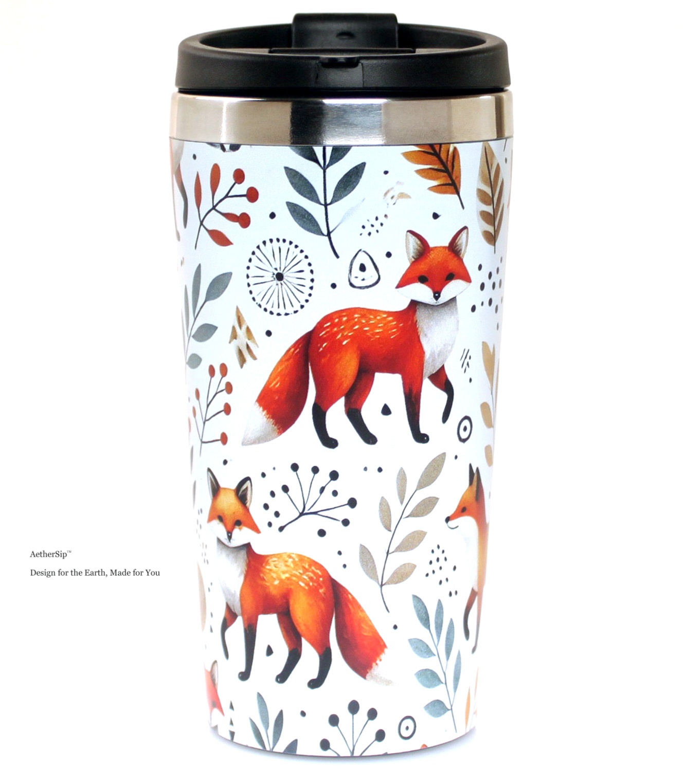 Fox-Themed Travel Mug