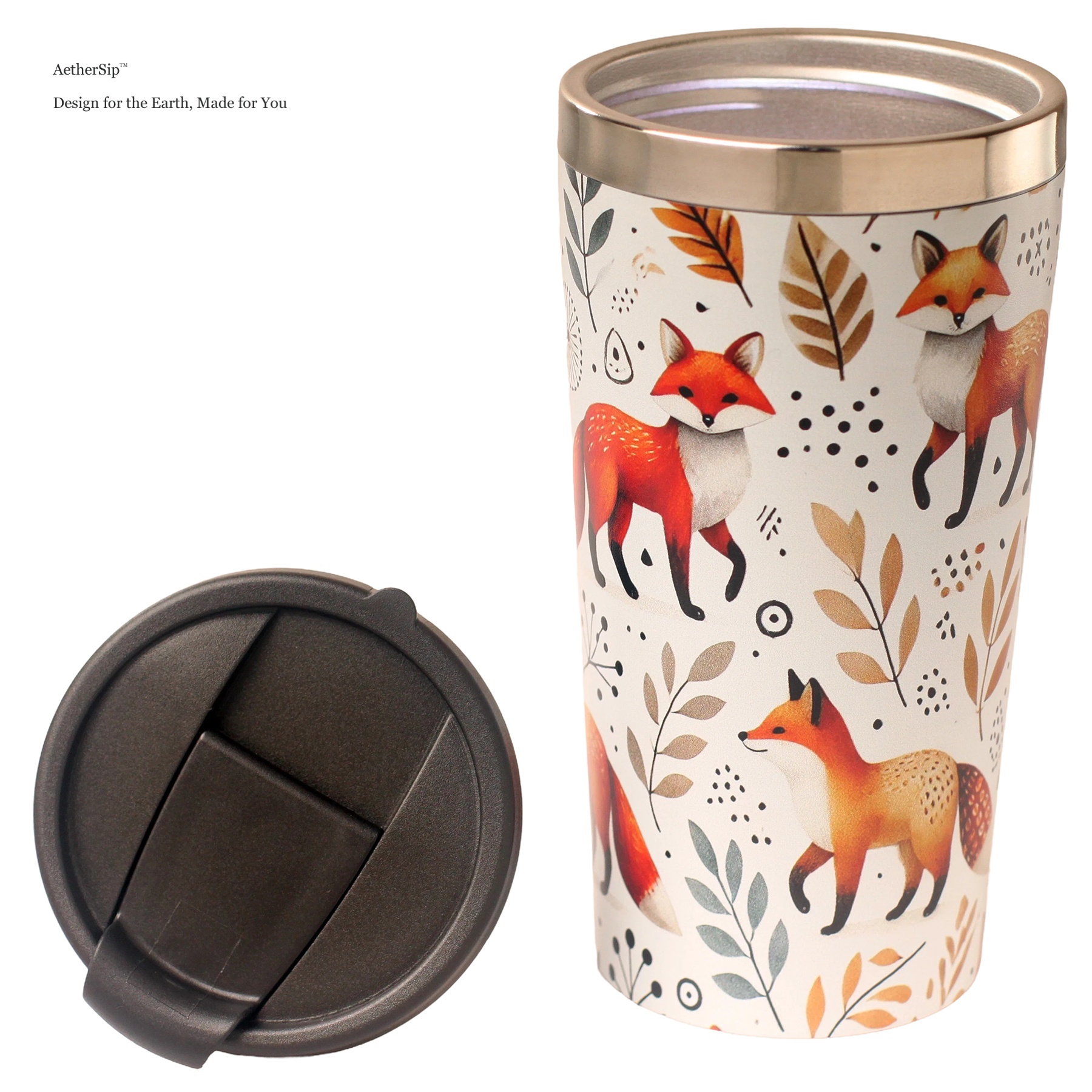 Fox-Themed Travel Mug Alternate View 2