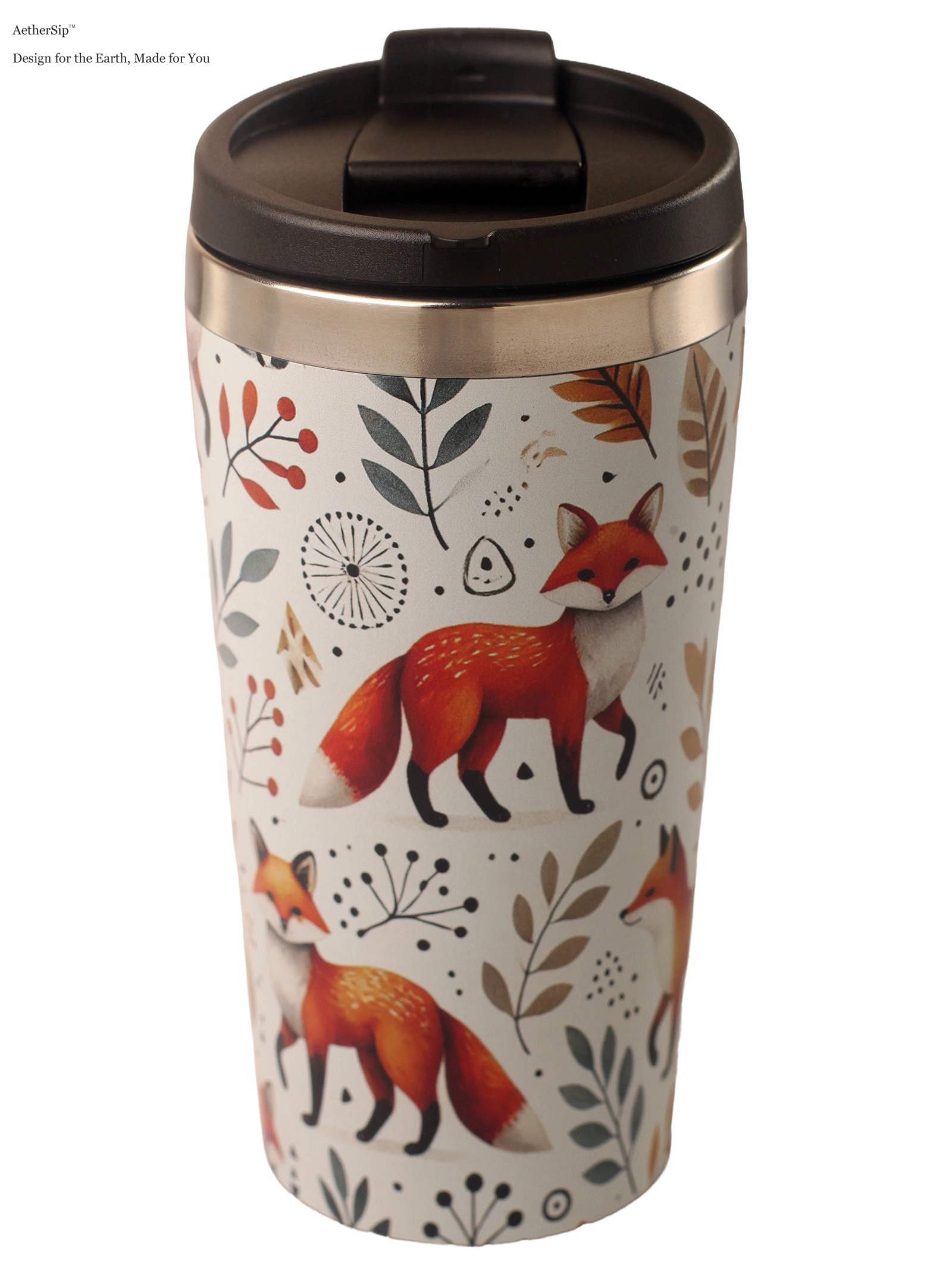 Fox-Themed Travel Mug Alternate View 1